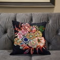thumbnail image 5 of Amrita Sen Friendship Bouquet Indoor/Outdoor Pillow in Indigo Red Orange 26x26, 5 of 5