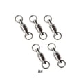 thumbnail image 2 of QualitChoice 5Pcs Roulement Pivots Connecteur Roulement Lourds Tirant Anneaux Solides Portable Crochet de Pêche en Acier Inoxydable Pièces 1 8, 2 of 6