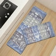 thumbnail image 3 of Blue Kitchen Rugs Set of 2 Anti Fatigue Cushioned Kitchen Floor Mats 2/5 Inch Non-Slip Waterproof Foam Kitchen Mat Farmhouse Rustic Comfort Standing Mat for Kitchen Sink, 17.3x28+17.3x47 inch, 3 of 6