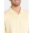thumbnail image 2 of George Men's and Big Men's Sunwashed Cotton Polo Shirt with Short Sleeves, Sizes S-3XL, 2 of 6