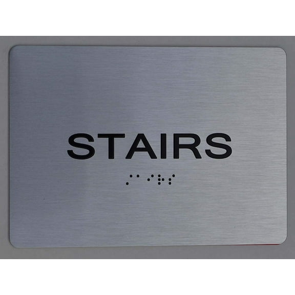 NOT an EXIT Sign -(Aluminum, Brush Silver, Size 5X7) The Sensation line