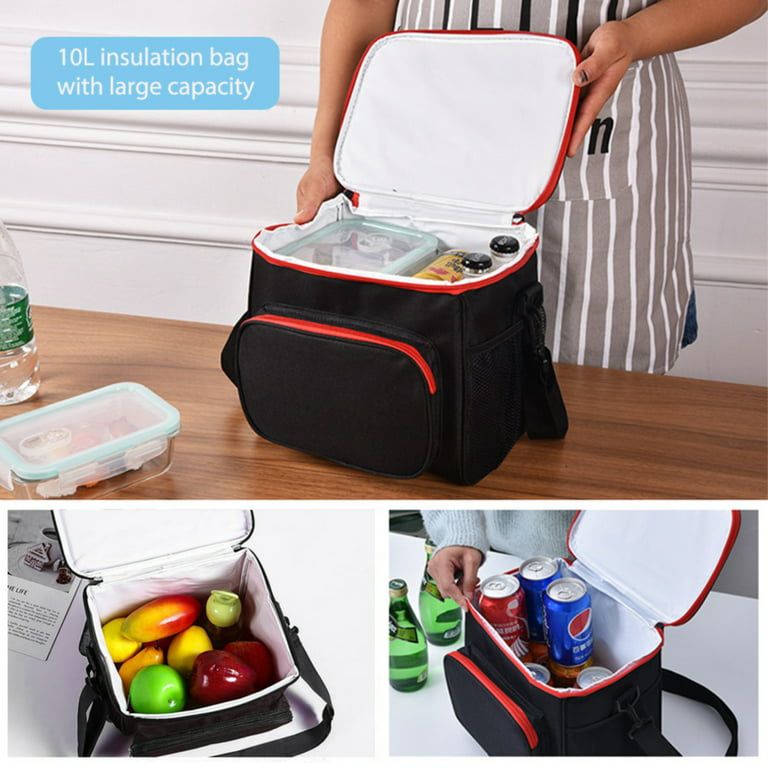 Tote Bag Lunch Bag Students Insulated Lunch Box Bag Rectangular Flat Bento  Box Organizer Waterproof Camping