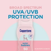 Coppertone WaterBabies SPF 50 Baby Sunscreen Lotion, Sunscreen SPF 50, 8 fl oz