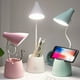 thumbnail image 1 of Lámpara de escritorio portátil para llevar, lámpara de mesa de ahorro de energía con control táctil, cuello de cisne flexible para cocina, restaurante al aire libre, camping (2 piezas), 1 of 5