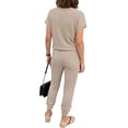 thumbnail image 4 of Guluxicc Jumpsuits for Women Dressy Summer Romper Ribbed Knit Casual Travel Outfits Trendy Vacation Beach Clothes, 4 of 4