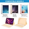 thumbnail image 2 of Keyboard Case for iPad 6th Generation(2018)  iPad 5th Gen(2017)  iPad Air 2  iPad Air  iPad Pro 9.7  Detachable Bluetooth Keyboard with Pencil Holder  Black, 2 of 6