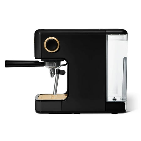 Beautiful Slim Espresso Machine with 20-Bar Pressure, Black Sesame by Drew Barrymore
