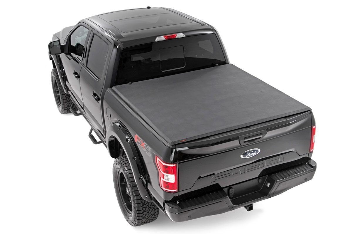 Rough Country Soft Tri-Fold Bed Cover for 09-14 Ford F-150 | 6'7 - 41509650A