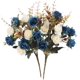 thumbnail image 1 of Bienvenido Rosas artificiales, 12 rosas pequeñas, flores de seda de plástico, adecuadas para decoración de plantas de hotel familiar, boda, mesa de oficina de Navidad, 1 of 5