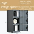 thumbnail image 5 of MECOLOR -Metal Vertical Small Locker with Padlock latch 3 Compartment file cabinet, 5 of 9