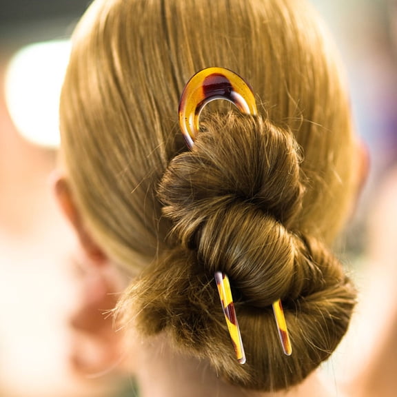 BESTYASH 6 Pieces U-Shaped Plastic Hair Sticks for Girls, Simple Anti-Skid Bun Pins for Wedding Hairstyles