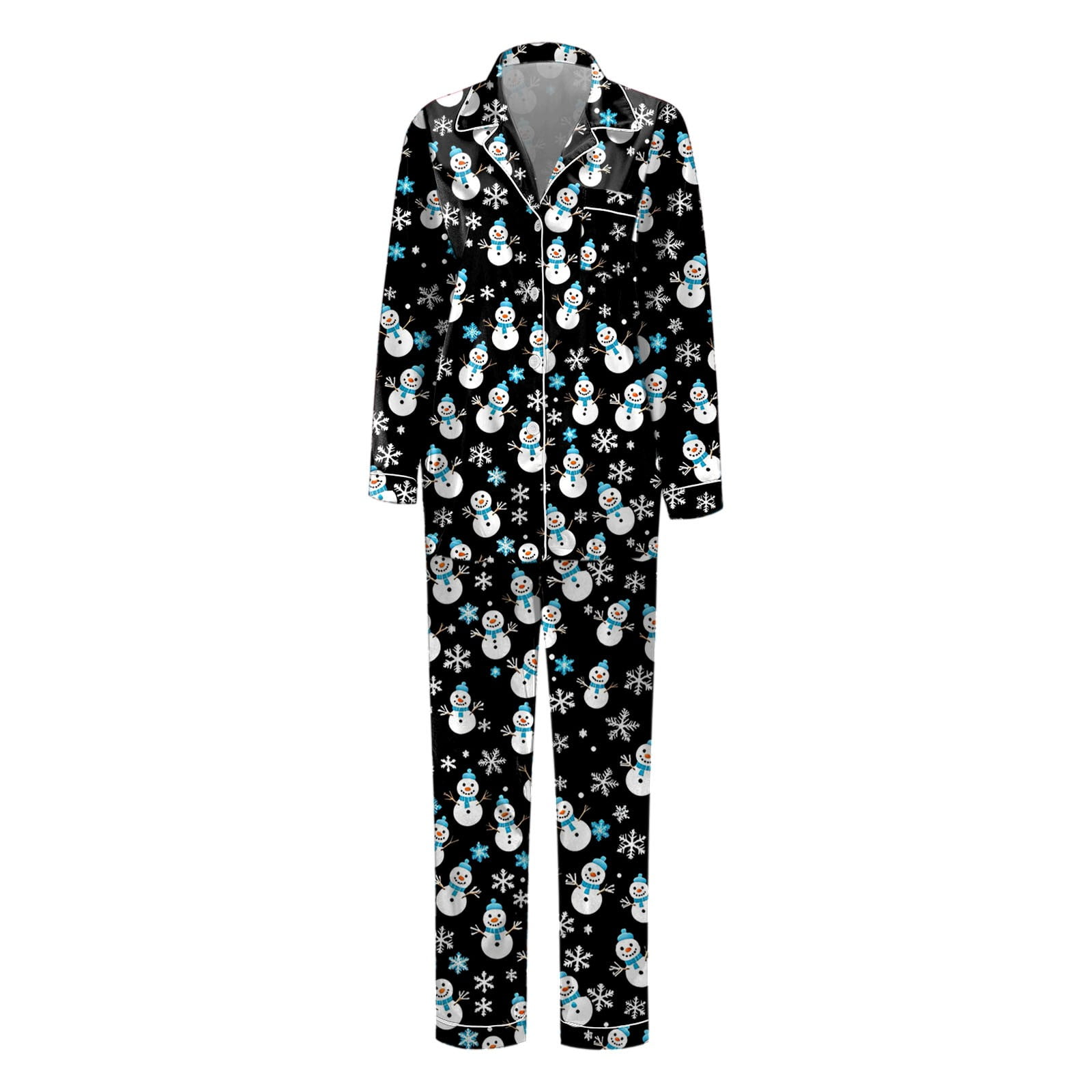 Pyjama Satin Soie Pour Fille - 2 Pièces, Manches Longues, Boutons - Lot Familial Assorti - 11