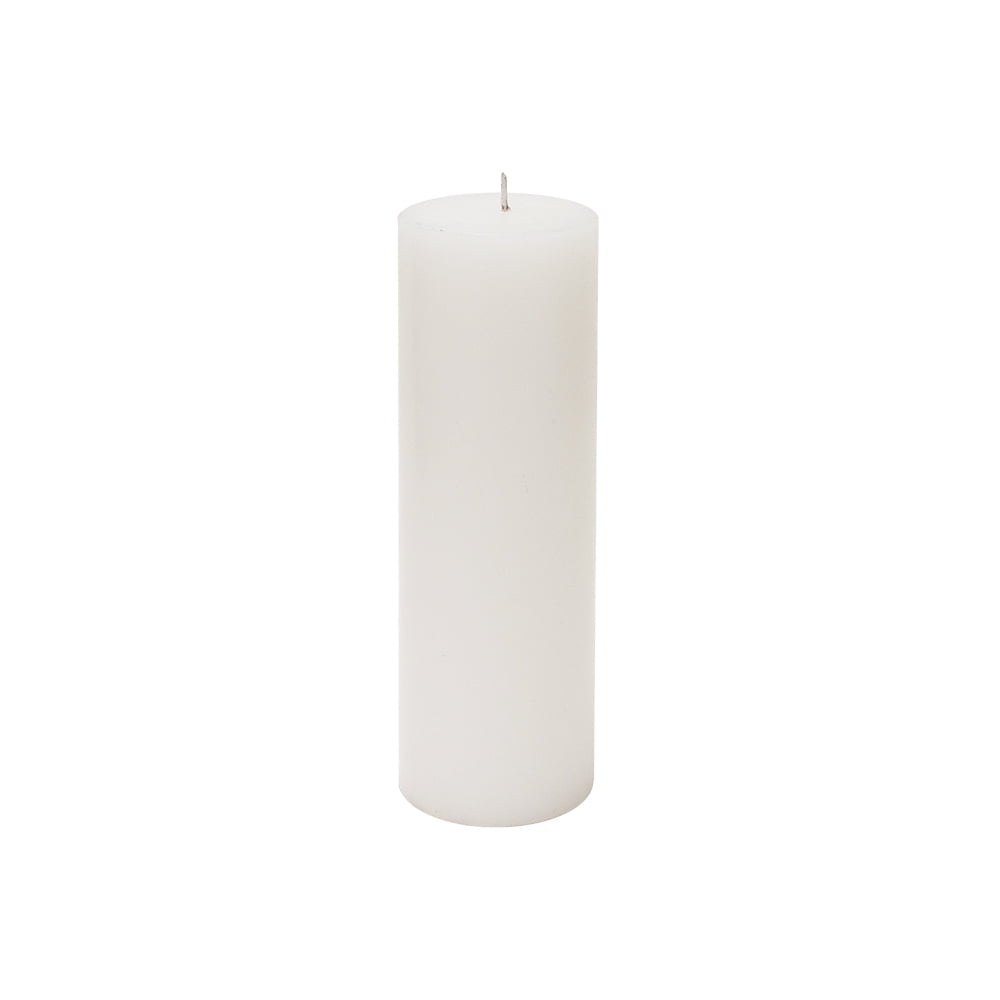 Mega Candles - Unscented 2 Inch x 6 Inch Round Hand Poured Pillar ...