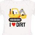 thumbnail image 4 of Inktastic Construction Truck I Love Dirt Boys or Girls Long Sleeve Baby Bodysuit, 4 of 5