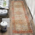 thumbnail image 3 of SAFAVIEH Vintage Persian Trina Traditional Polyester Runner Rug, Saffron/Cream, 2'2" x 10', 3 of 10