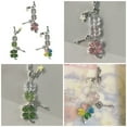 thumbnail image 2 of Unique Beaded Phone Charm Keychain Four Leaf Clovers Ornament Keyring Pendant, 2 of 11