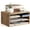 Dark Brown, variant on ANHXN Desktop Organizer Paper Storage Letter Tray File Sorting Machine - Office Desk Stand Magazine File Divider Home Accessories Cabinet with Tray