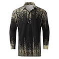 thumbnail image 4 of Men's Fashion Shirts Button Down Autumn And Winter Print Casual Shirt Long Sleeve Turedown Collar Blouse Shirt, 4 of 5