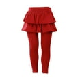 thumbnail image 1 of Overfox Kids Baby Little Girls Footless Leggings with Ruffle Tutu Skirt Pants 2-12Years, 1 of 9