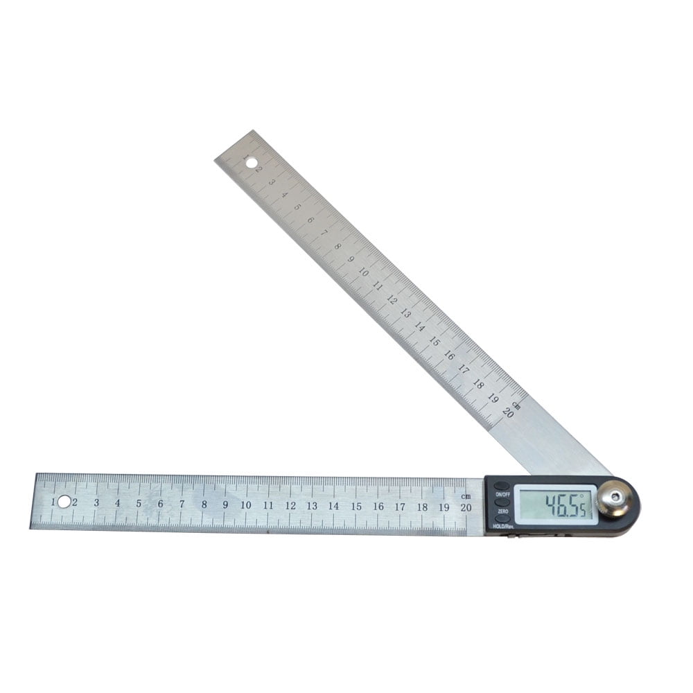 2 in 1 200mm Electronic Digital Protractor Goniometer Angle Finder Miter Gauge 