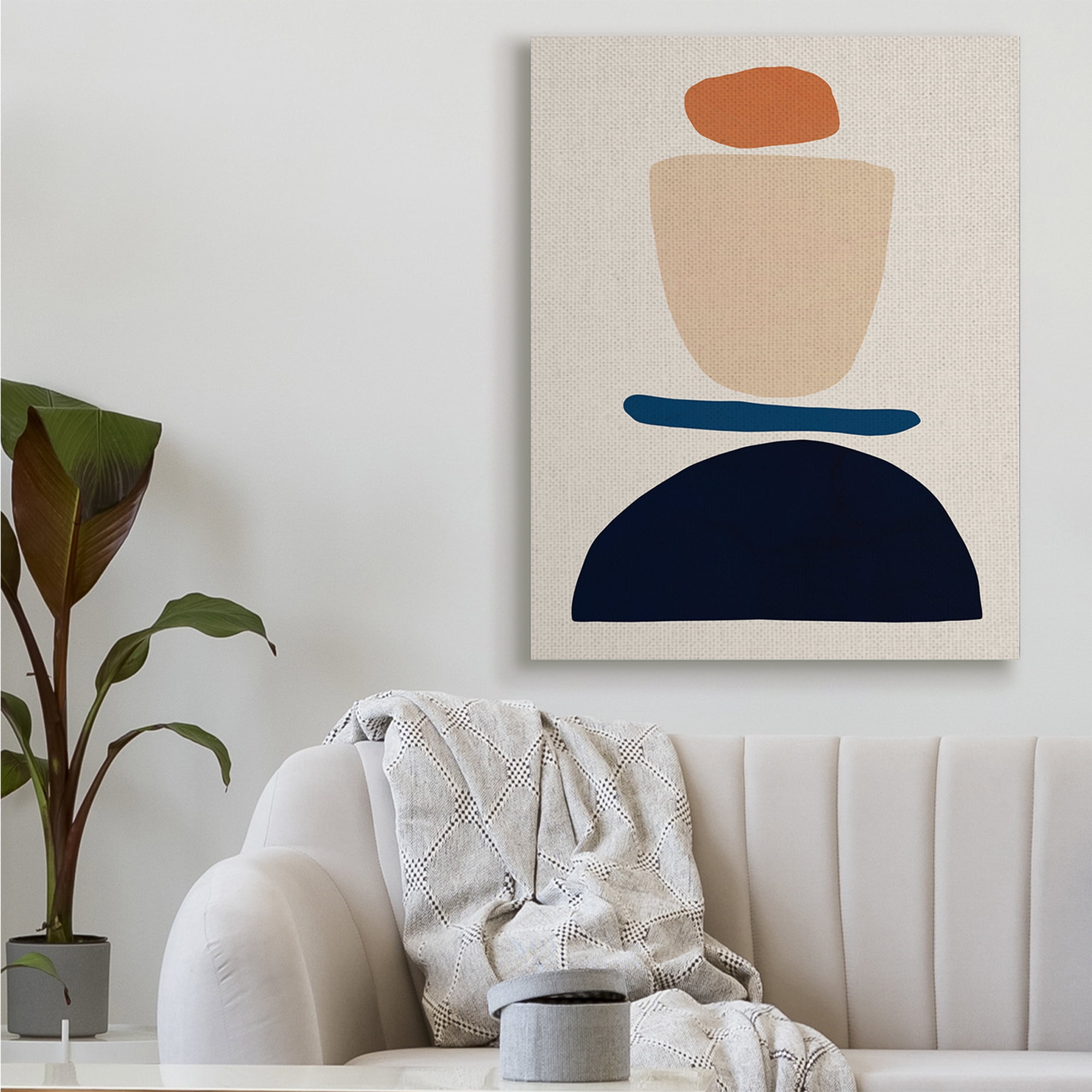 Stupell Industries Western Balanced Abstract Shapes Orange Blue,36 x 48,Designed by Victoria Barnes