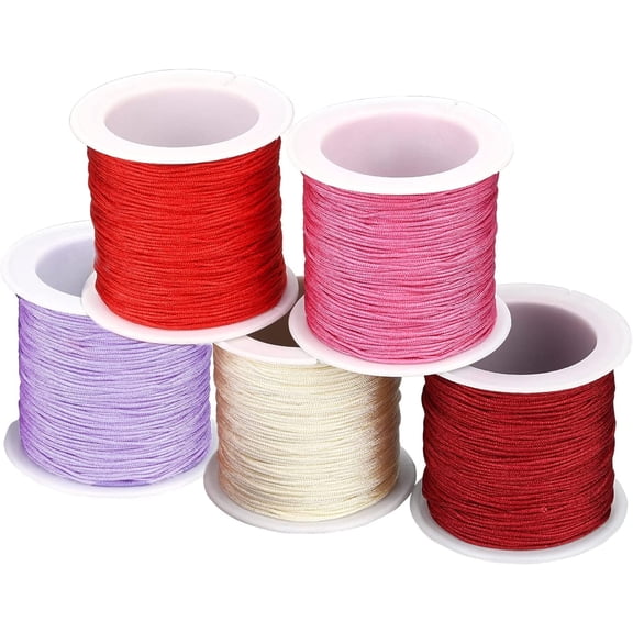 0.8mm Red Nylon Beading Thread Bracelet Sting Chinese Knotting Cord Kumihimo Macrame Thread Beading Cord DIY