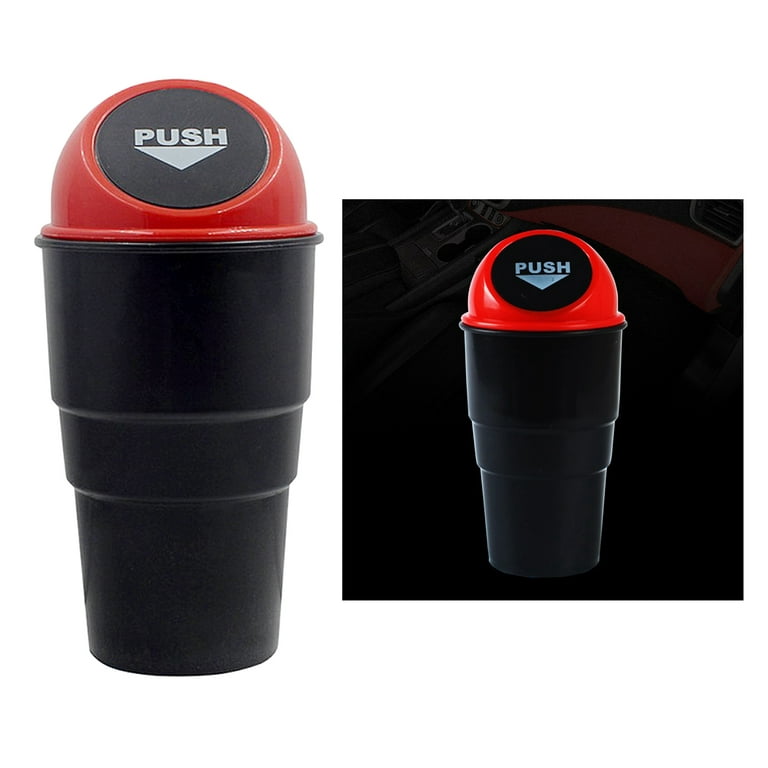 Vehicle Automotive Cup Holder Garbage Can Small Trash Bin Car