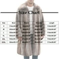 thumbnail image 3 of Txeol Brown Faux Fur Coat for Men Thicken Warm Open Front Cardigan Overcoat Fluffy Soft Long Winter Jacket Outwear 2025,M, 3 of 6