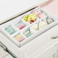 mDesign Fabric 8Section Baby Nursery Drawer Organizer Bins, 3 Pack