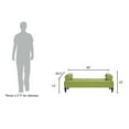 thumbnail image 3 of Pemberly Row Modern Bolster Arm Entryway Bench Bright Chartreuse, 3 of 11