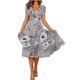 thumbnail image 1 of WILLBEST Vestidos de Algodon Vestido Informal de Manga Corta con Cuello En V y Estampado Floral para Mujer Extra Grande, 1 of 3