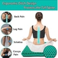 thumbnail image 2 of Cojín ortopédico para coxis, cojín de gel, ergonómico para oficina, coche y silla de ruedas (verde), 2 of 5