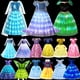 thumbnail image 2 of Frozen LED Light up Elsa Anna Costume Girls Rapunzel Snow White Cosplay Party Cinderella Belle Aurora Dress Kids Halloween Frock, 2 of 5