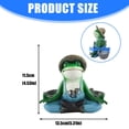 thumbnail image 5 of Meditating Frogs Gardener Resin Statue for Outdoor Indoor Garden Patios Yard Decors, 5 of 9