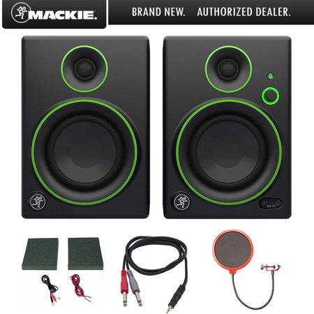 Mackie CR4BT CR Series Channel Studio Monitor (Pair) w/ Pro DJ Bundle Includes, 3-feet 1/8