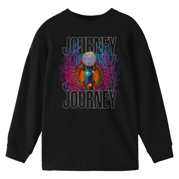 Journey Boys Black Crew Neck Long Sleeve Sweatshirt - Large