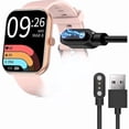 thumbnail image 1 of ccwmincc Compatible for SOMTLERK Smart Watches Charger, Magnetic USB Replacement Charging Cable Compatible with SOMTLERK A221 1.91" Smartwatch (Black), 1 of 1