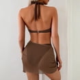 thumbnail image 4 of Women's Sexy Backless Two-piece Beach Bikini Swimsuit Light Brown XL, 4 of 6