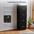 thumbnail image 4 of Ktaxon Wood 4-Drawer Lateral File Cabinet with Lock for Home Office, Lockable Filing Cabinet, Easy to Assemble, Black, 4 of 8