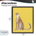 thumbnail image 4 of Stupell Industries Modern Cheetah on Vibrant Yellow Black Floating Frame Canvas Art, 17 x 21, by Karolina Sato, 4 of 8