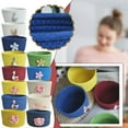 thumbnail image 4 of Small Storage Baskets for Organizing,Cotton Rope Basket for Dog Toys, Books,3.54x5.9" Small Woven Baskets,Flower Mini Woven Basket Round Cotton Rope Basket Small Storage Shallow Basket,Yellow Pig, 4 of 8