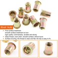 thumbnail image 4 of Rustark 50 piezas 1/2 ''-13UNC Kit surtido de tuercas de remache de acero al carbono chapadas en zinc mezclado con cabeza plana, 4 of 5
