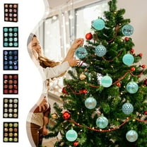 Christmas Ball Ornaments 12 Pcs - 2 inch Large Shatterproof Christmas Balls, Exquisite Decorations Indoor, Luxurious Holiday Party Hanging Ornaments for Xmas Tree, Wreath, Vines, Pink