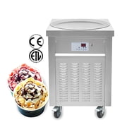 Kolice ETL Commercial Fry Ice Cream Rolled Machine, Roll Ice Cream Machine -22 Large Pan, Auto Defrost, Smart AI temperature Control