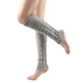 thumbnail image 1 of Women's Solid Cable Knit Leg Warmers Knitted Crochet Winter Socks, 1 of 5