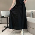 thumbnail image 4 of yillto Womens Lounge Maxi Skirts High Elastic Waist Pleated Soft Comfy Loose Causal Flowy Long Skirt, 4 of 6