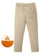thumbnail image 2 of JFHHQ Cargo Pants for Boys Boys Hiking Pants Boys Stretch Lined Thickened Pants For School Sports Comfortable Elastic Waist Casual Trousers Kids Durable Lightweight Breathable Khaki4 15-16 Years, 2 of 3