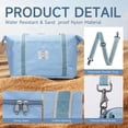 thumbnail image 4 of Bolso de viaje WALNEW Weekender impermeable azul claro, 4 of 8