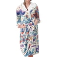 thumbnail image 1 of Jindong Robes en Peluche pour Femmes Robe en Polaire Longue Chaude Peignoir de Bain Veste de Détente Imprimée Robe de Confort Robes pour Femmes, 1 of 5
