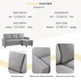 thumbnail image 3 of Walsunny 73.6" Convertible Sectional Sofa Couch L Shaped Couch Reversible Chaise for Small Living Room Apartment,Light Gray, 3 of 9